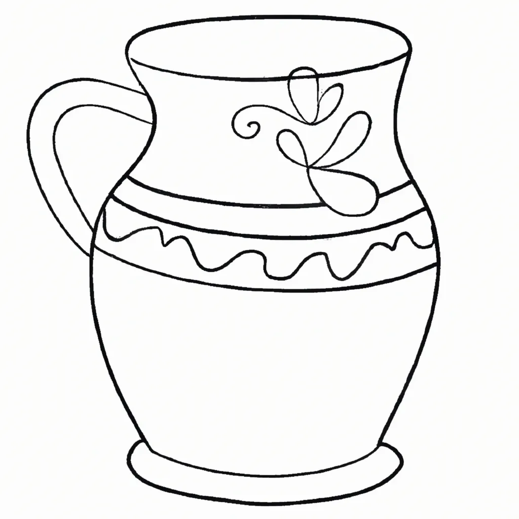 desenhos jarros barro imprimir colorir gratis 6