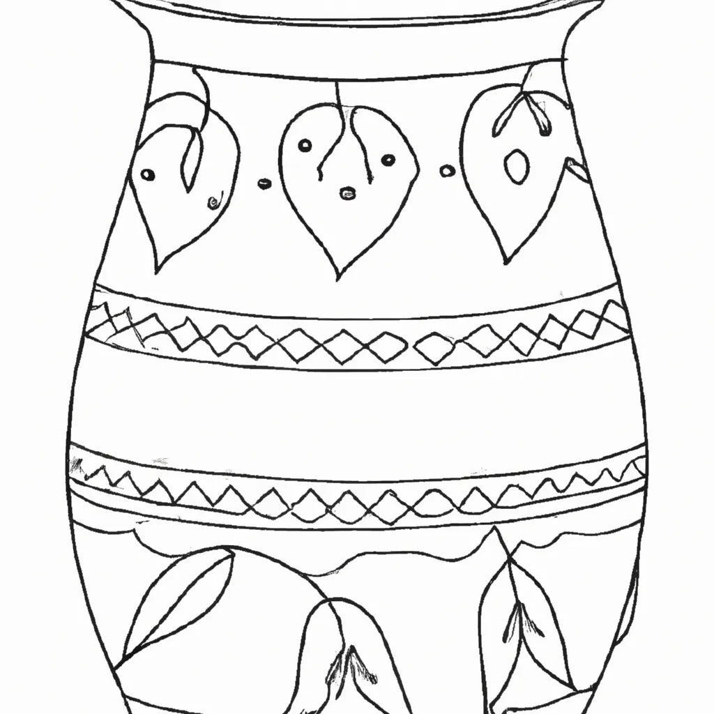 desenhos jarros barro imprimir colorir gratis 7