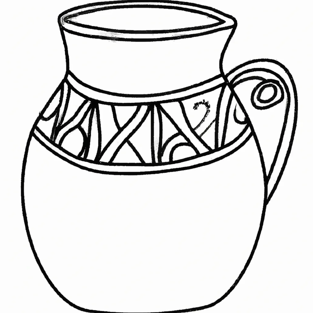 desenhos jarros barro imprimir colorir gratis 13