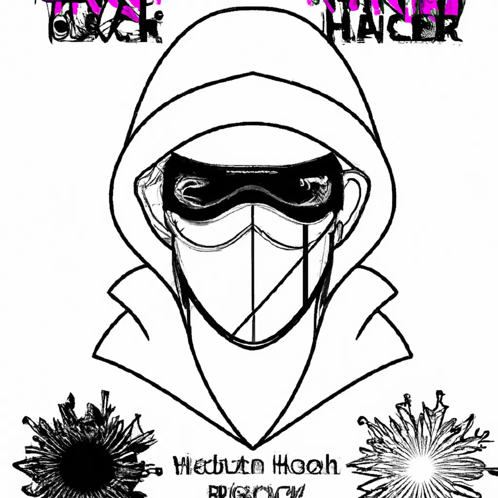 Desenhos de Máscara de Hacker para Imprimir e Colorir Grátis