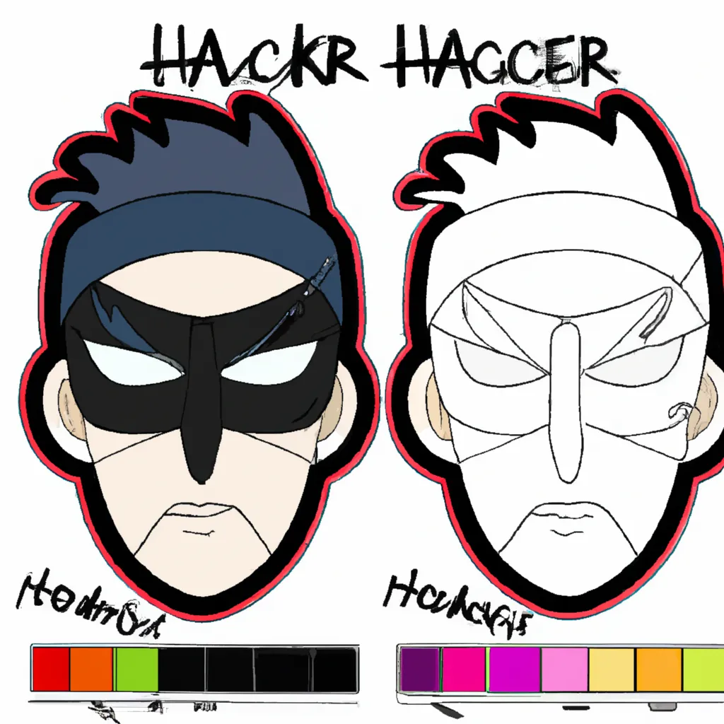 Desenhos de Máscara de Hacker para Imprimir e Colorir Grátis