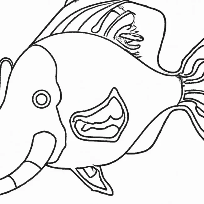 desenhos peixe elefante imprimir colorir gratis 11