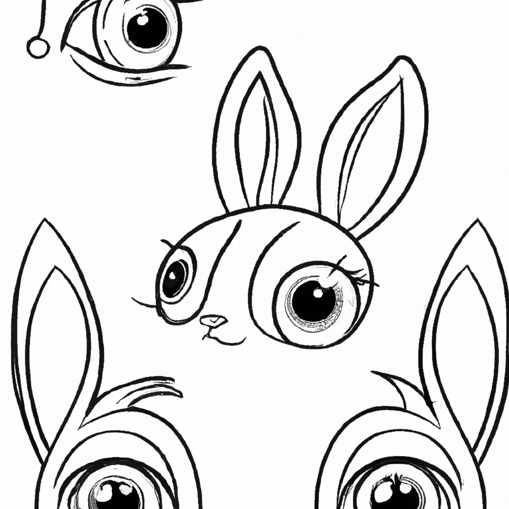 desenhos olhos coelhos imprimir colorir gratis 14