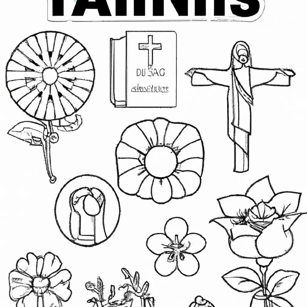 desenhos simbolos cristianismo imprimir colorir gratis 1