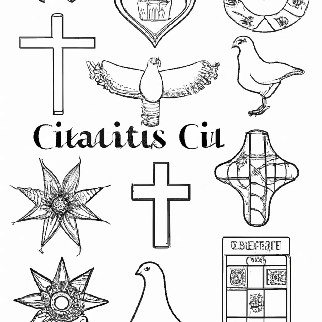 desenhos simbolos cristianismo imprimir colorir gratis 2