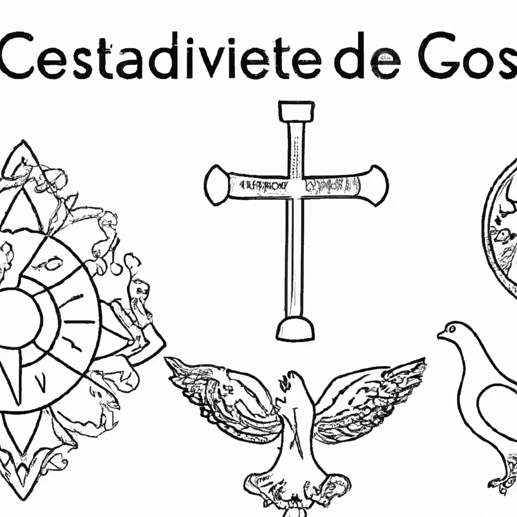 desenhos simbolos cristianismo imprimir colorir gratis 14