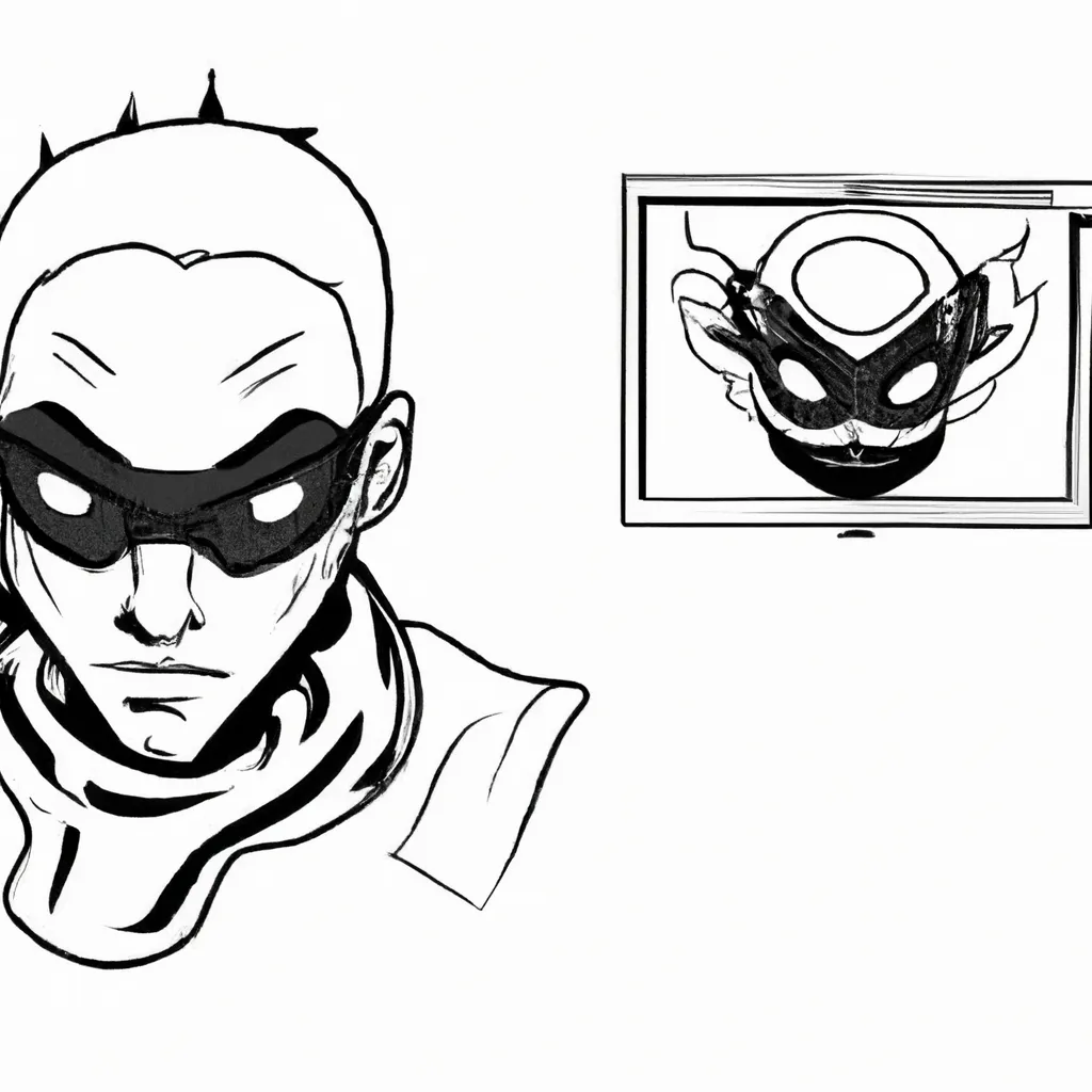 Desenhos de Máscara de Hacker para Imprimir e Colorir Grátis