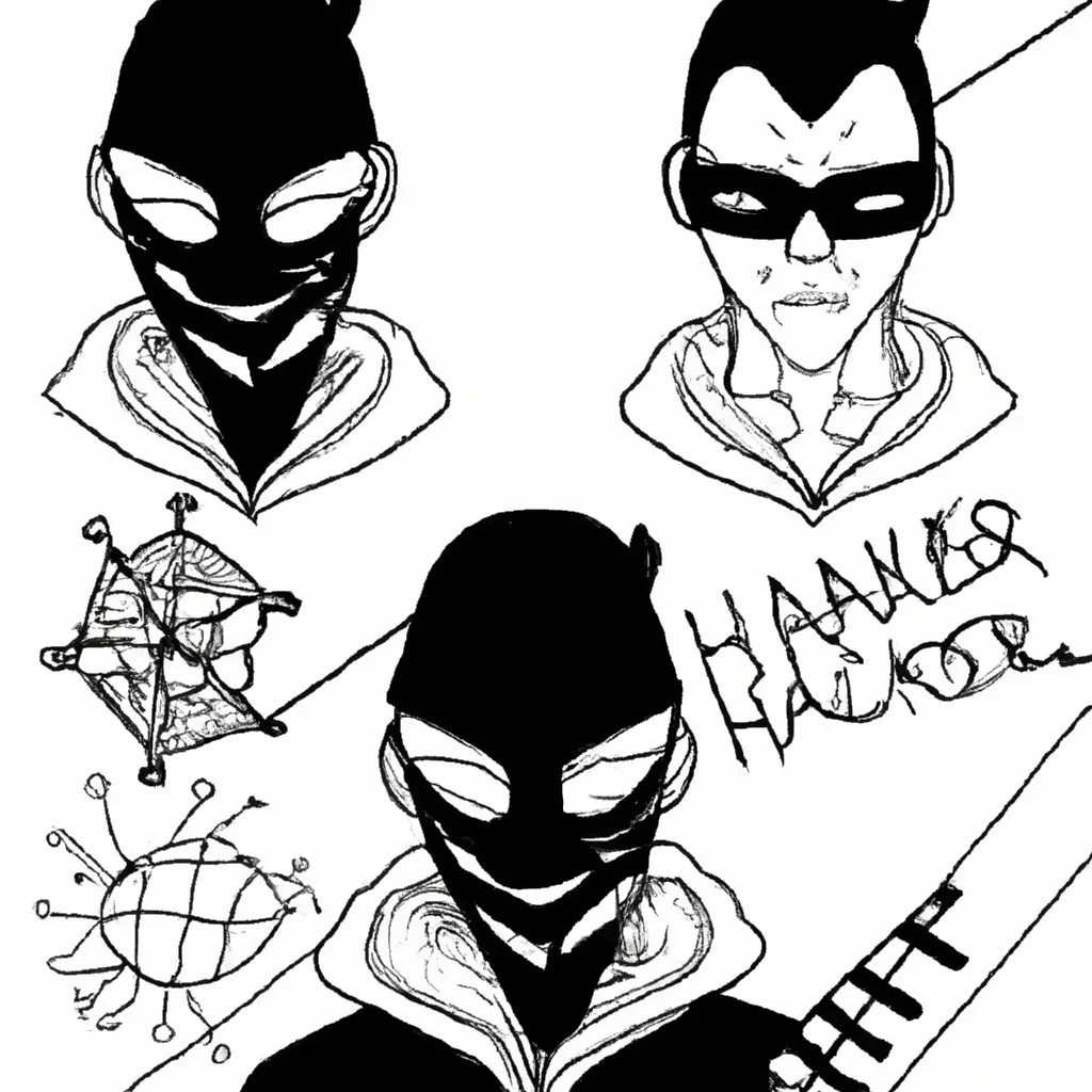 Desenhos de Máscara de Hacker para Imprimir e Colorir Grátis