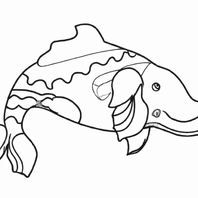 desenhos peixe elefante imprimir colorir gratis 28