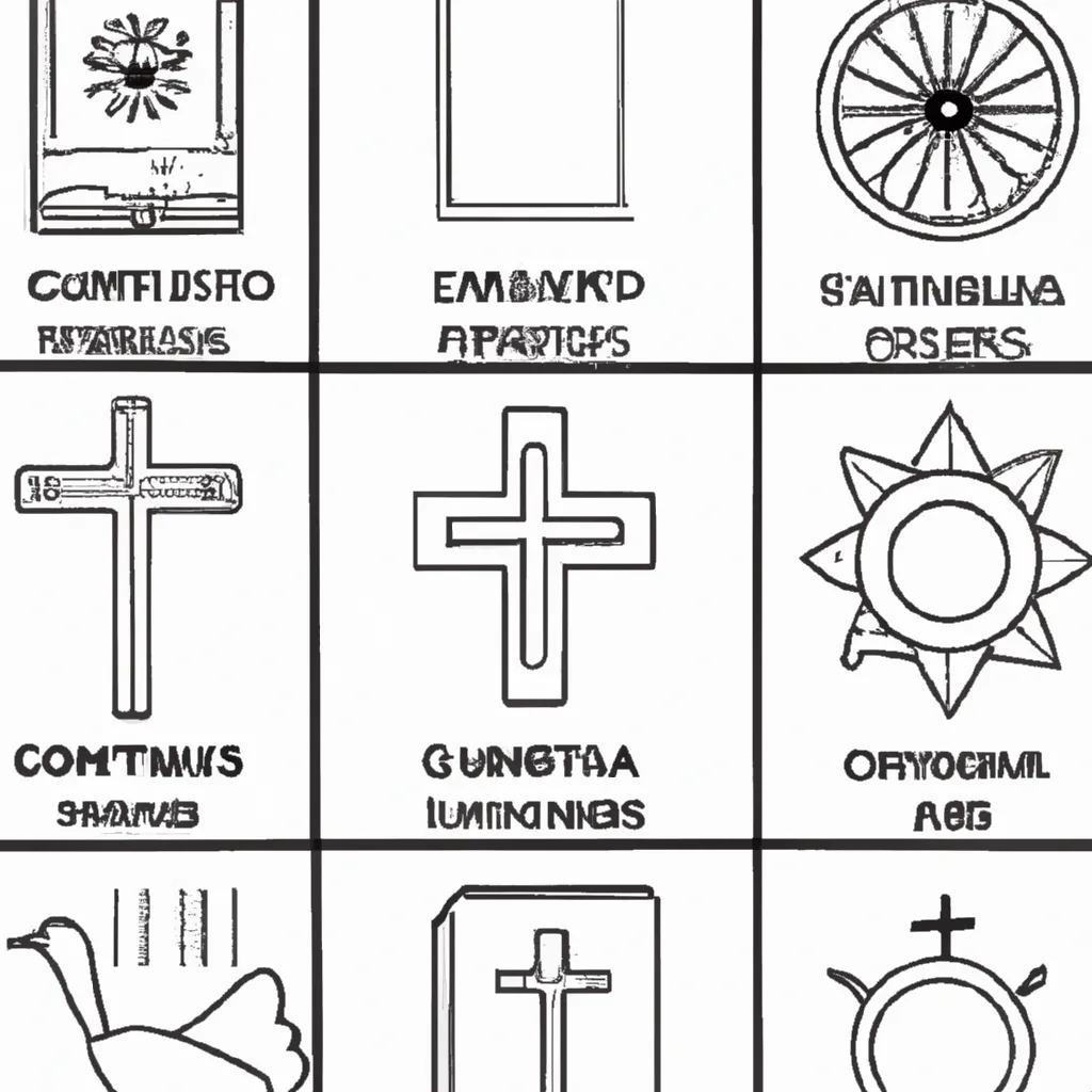 Desenhos dos Símbolos do Cristianismo para Imprimir e Colorir Grátis