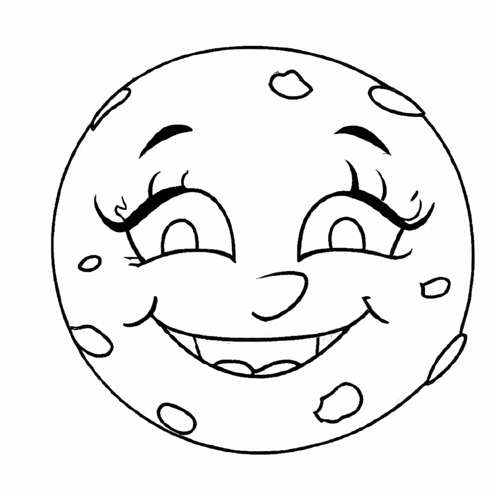 desenhos lua sorrindo imprimir colorir gratis 25