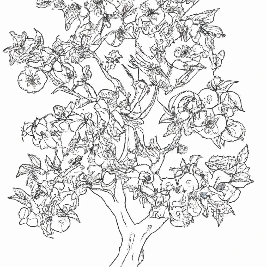 desenhos arvore pessegos imprimir colorir gratis 5