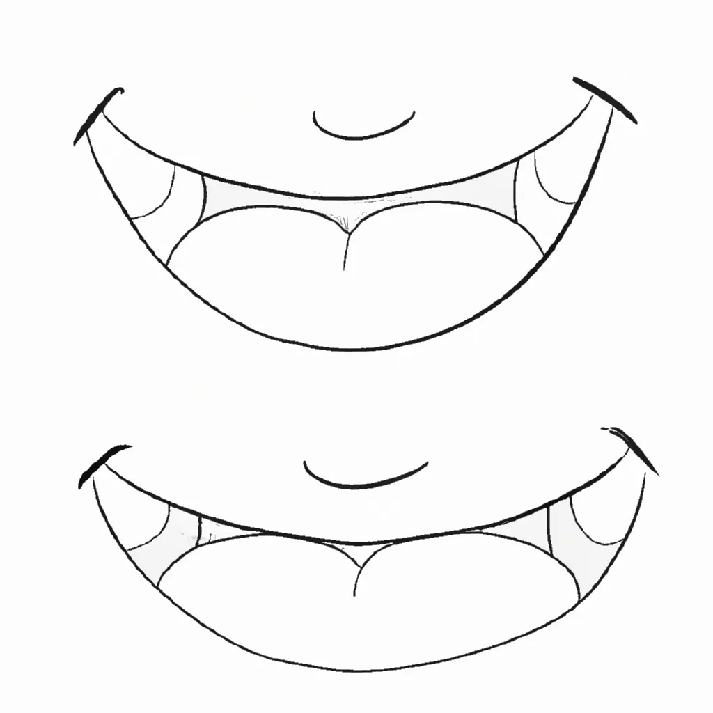 Desenhos de Bocas Sorrindo para Imprimir e Colorir Grátis