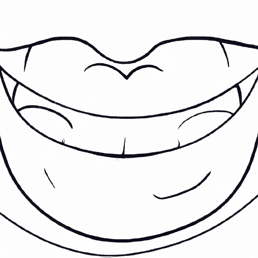 Desenhos de Bocas Sorrindo para Imprimir e Colorir Grátis