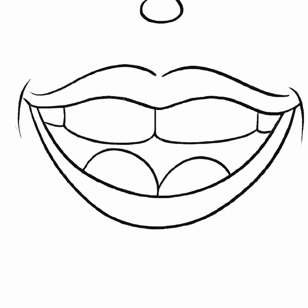 Desenhos de Bocas Sorrindo para Imprimir e Colorir Grátis