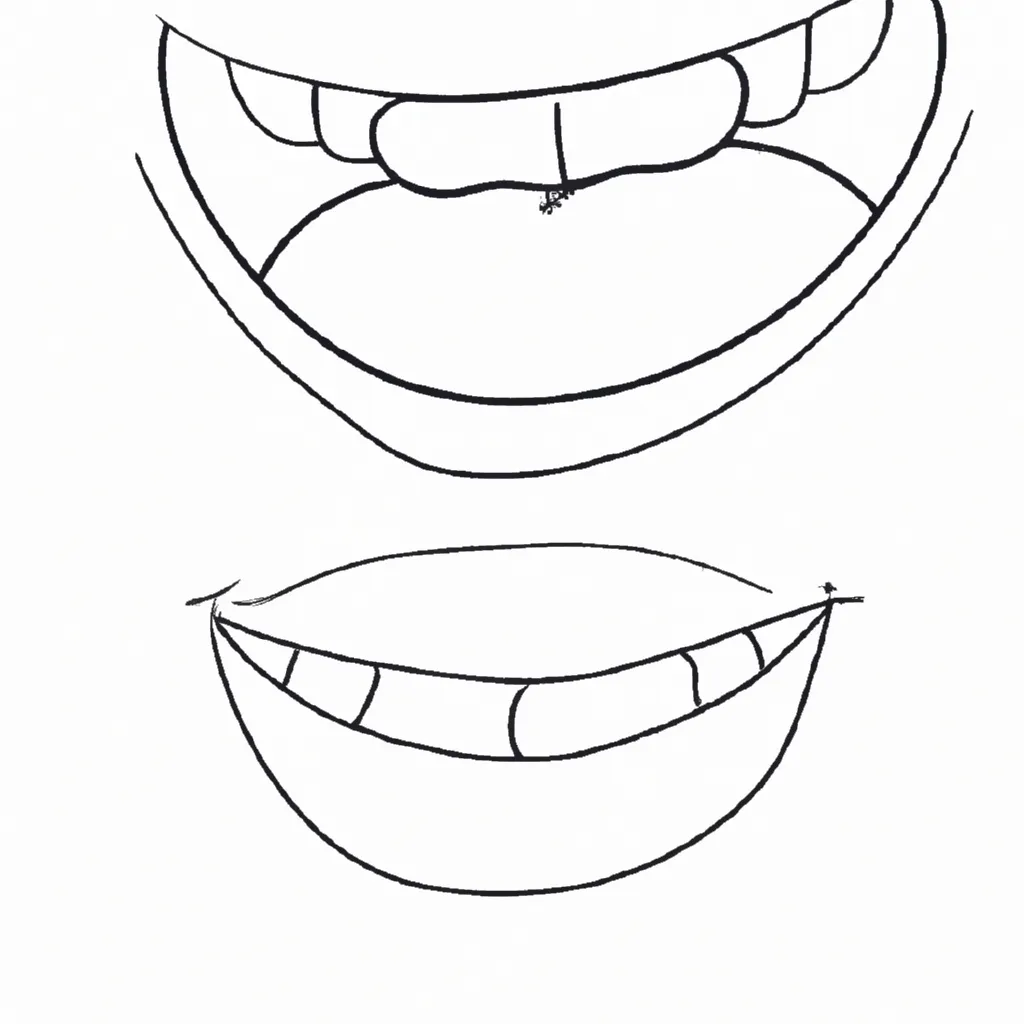 Desenhos de Bocas Sorrindo para Imprimir e Colorir Grátis