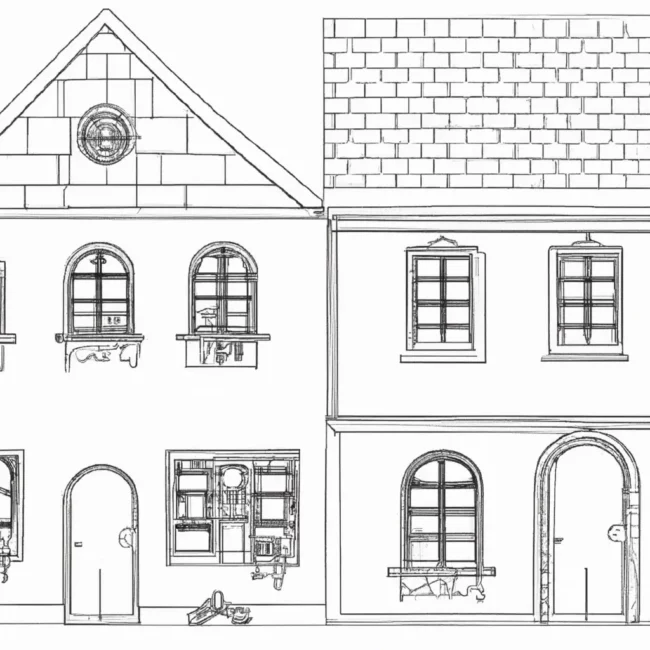 desenhos casas estilo europeu imprimir colorir gratis 4