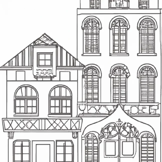 Desenhos GRÁTIS de Moradia para Imprimir e Colorir/Pintar