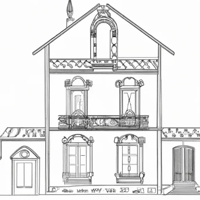 desenhos casas estilo europeu imprimir colorir gratis 7