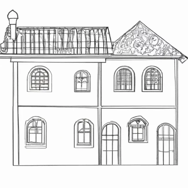 desenhos casas estilo europeu imprimir colorir gratis 8