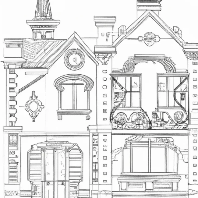 desenhos casas estilo europeu imprimir colorir gratis 9