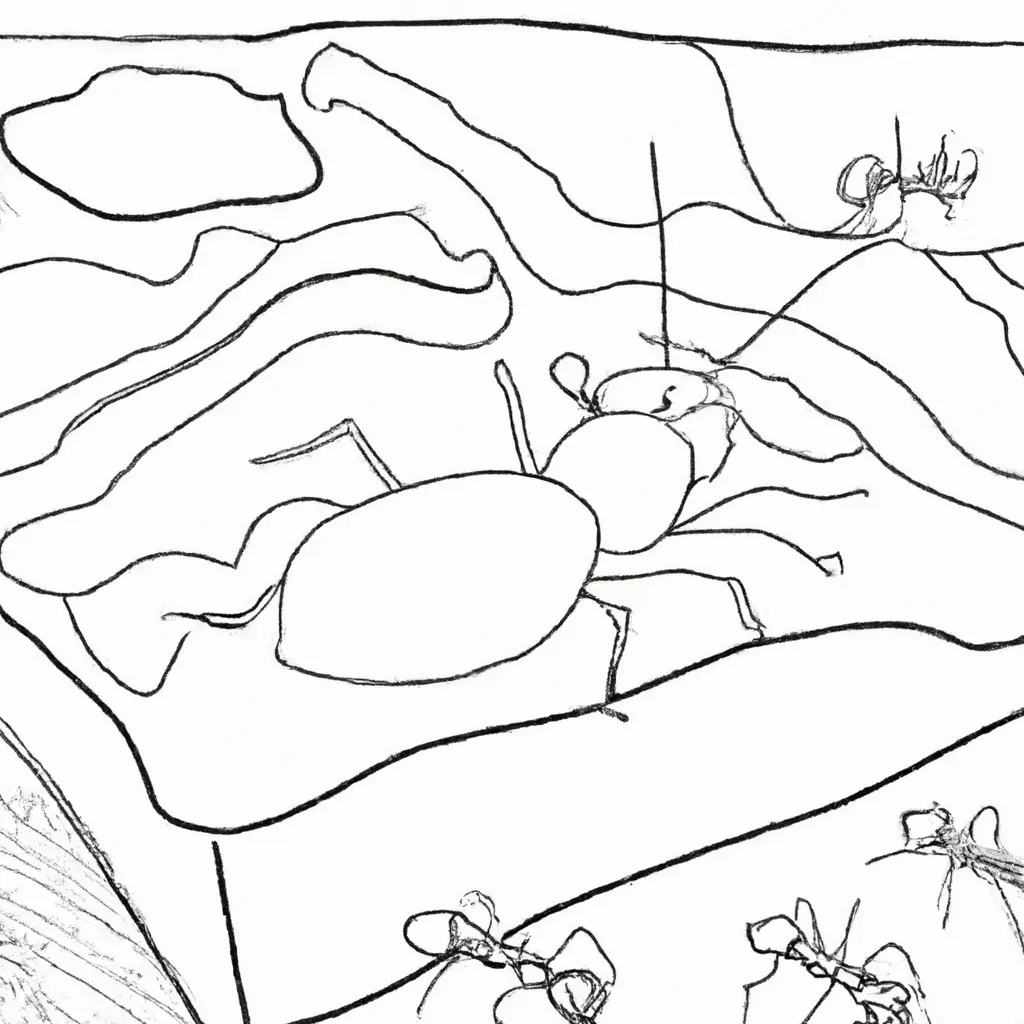 desenhos formiga cama imprimir colorir gratis 1