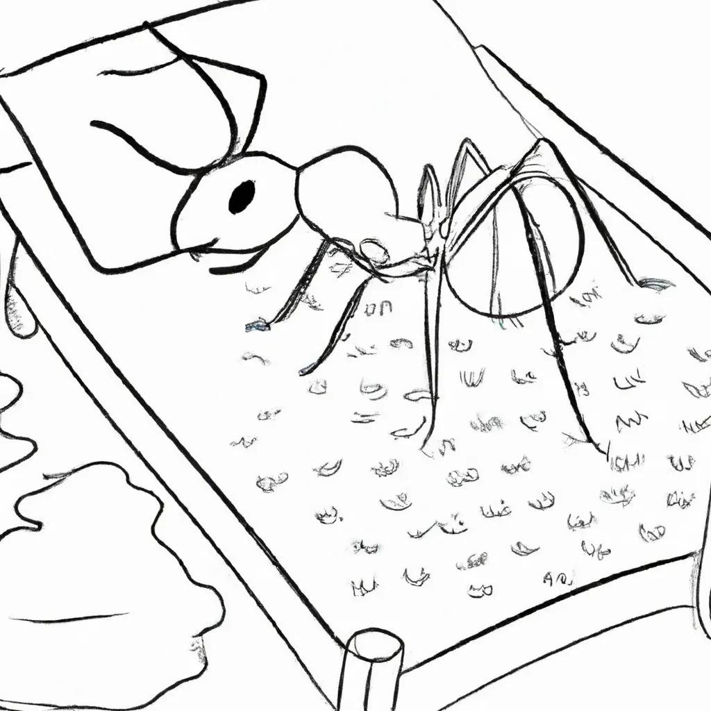 desenhos formiga cama imprimir colorir gratis 4