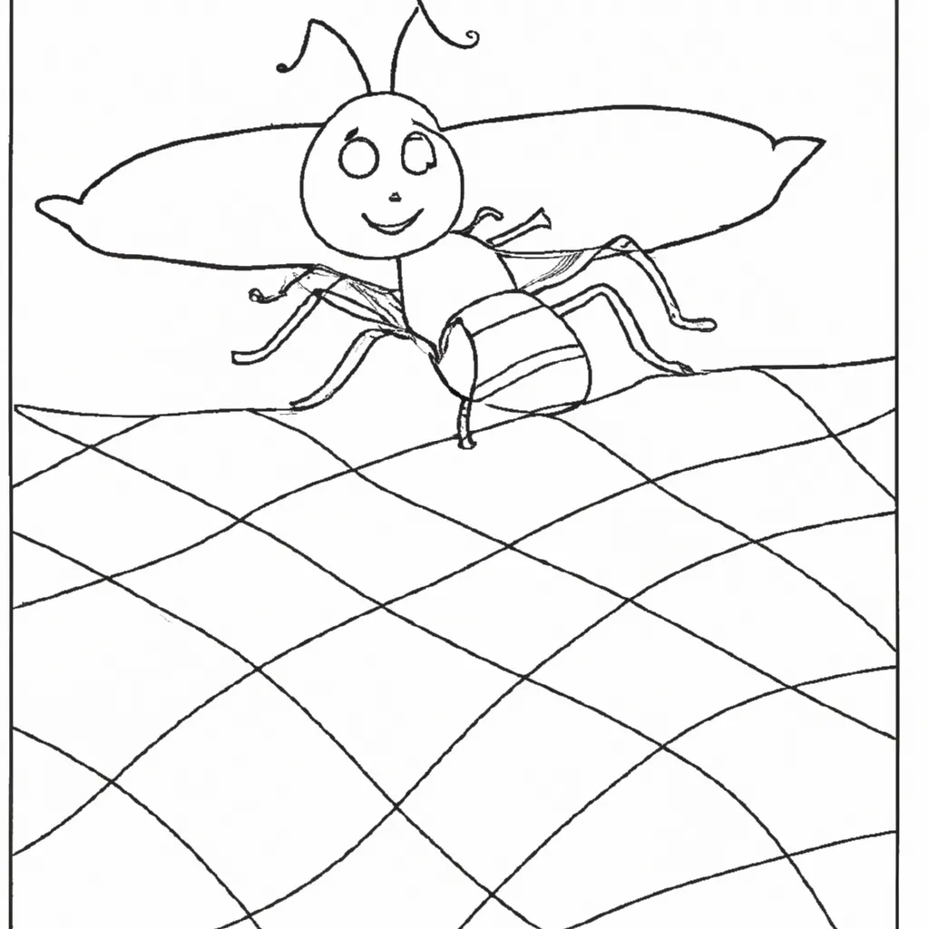desenhos formiga cama imprimir colorir gratis 6