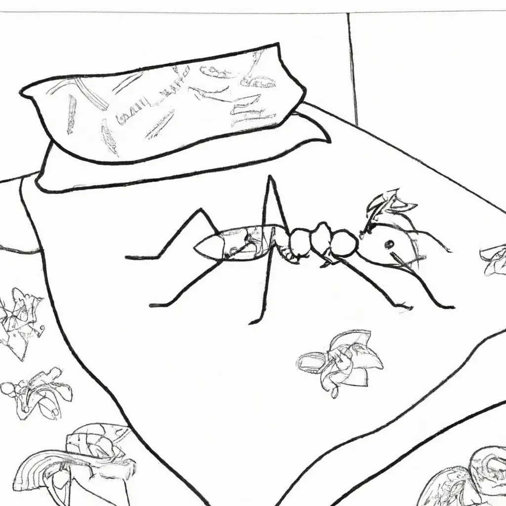 desenhos formiga cama imprimir colorir gratis 7