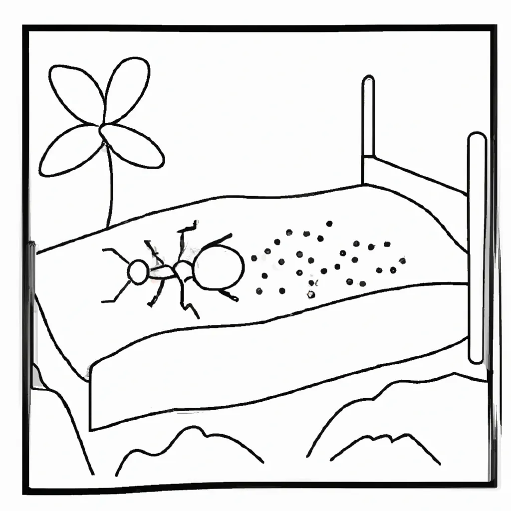 desenhos formiga cama imprimir colorir gratis 9