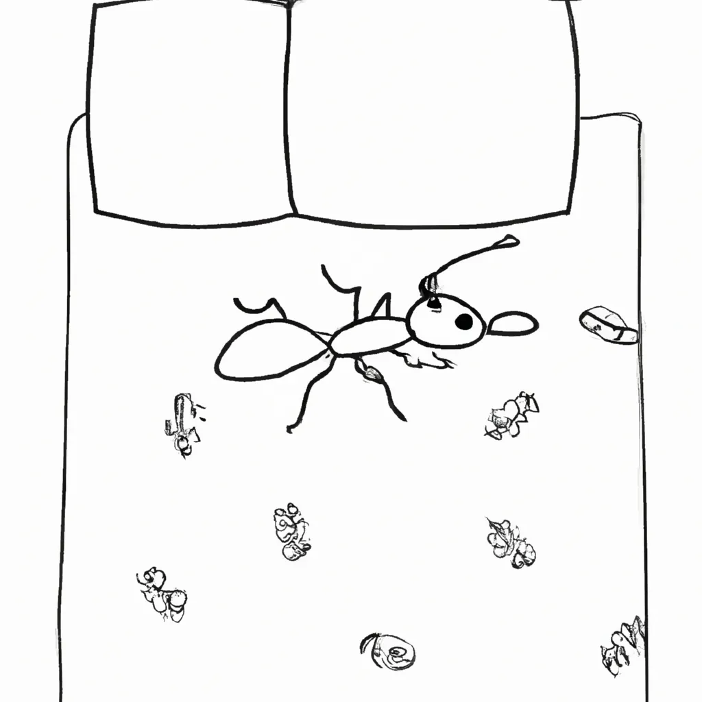 desenhos formiga cama imprimir colorir gratis 11