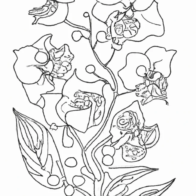 desenhos flores exoticas imprimir colorir 10