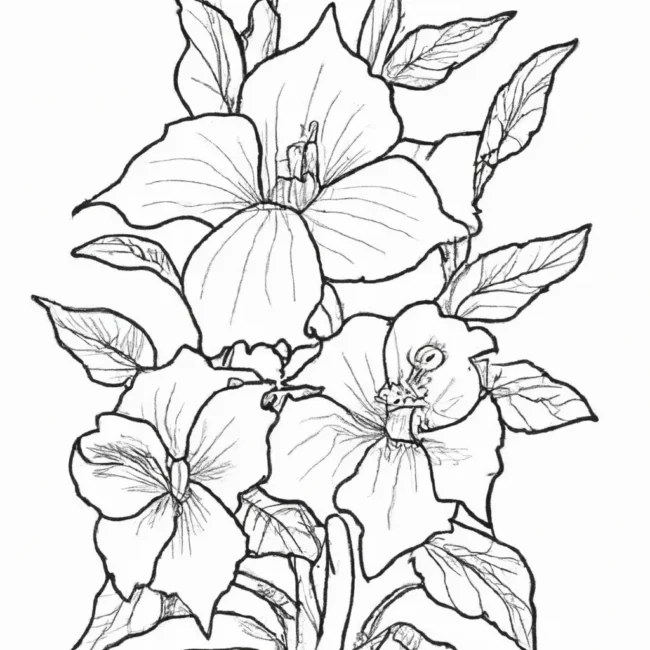 desenhos flores exoticas imprimir colorir 11