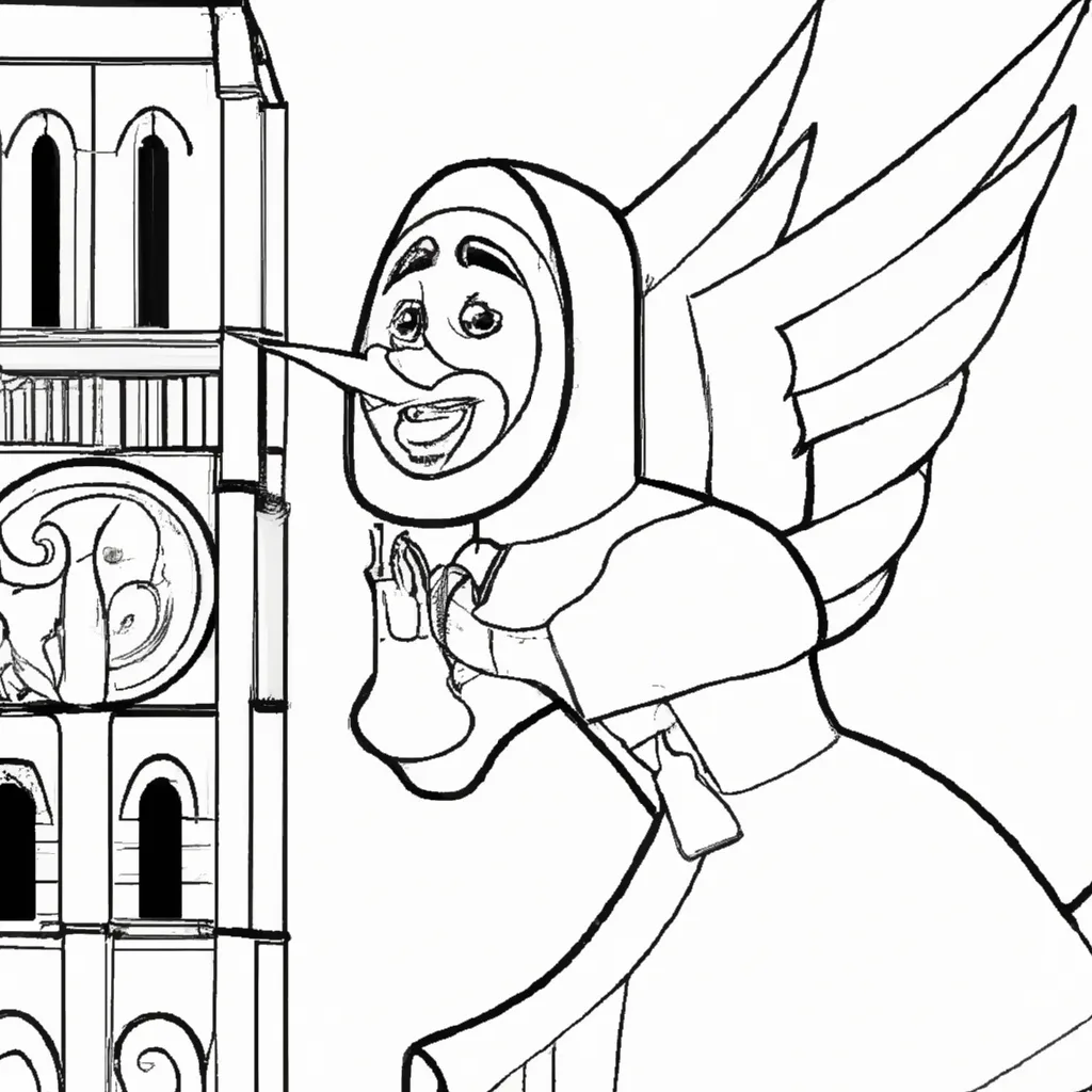 desenhos animados corcunda notre dame imprimir colorir 12