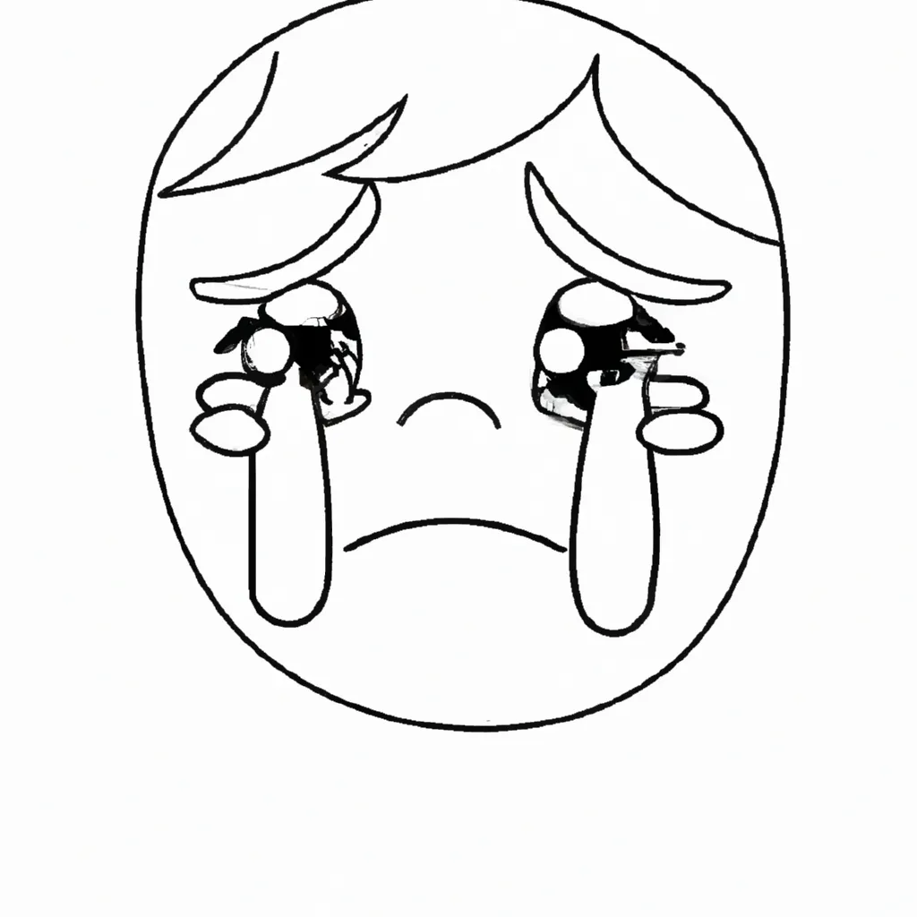 desenhos carinha chorando imprimir colorir gratis