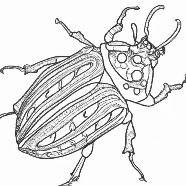 desenhos besouro verde imprimir colorir 14
