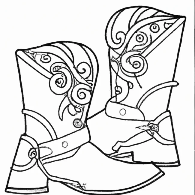 desenhos bota cowboy imprimir colorir 6 desenhos bota cowboy imprimir colorir 6