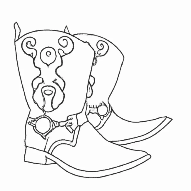 desenhos bota cowboy imprimir colorir 7 desenhos bota cowboy imprimir colorir 7