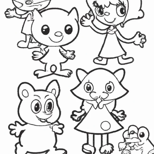 desenhos kiki amigos imprimir colorir 1