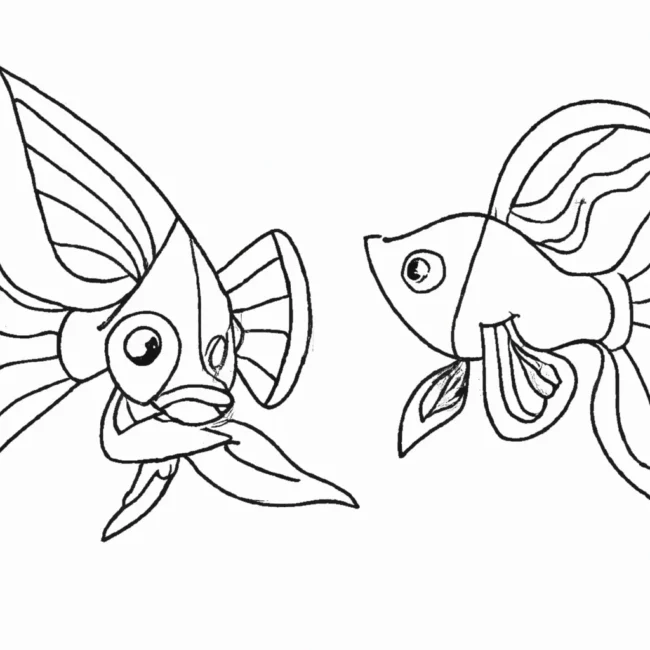 desenhos peixes guppy imprimir colorir 6