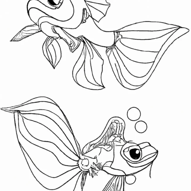 desenhos peixes guppy imprimir colorir 10