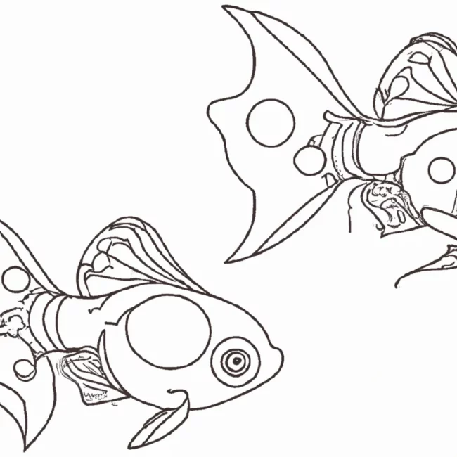 desenhos peixes guppy imprimir colorir 12