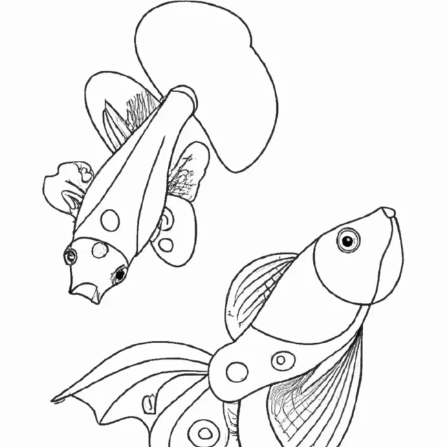 desenhos peixes guppy imprimir colorir 13