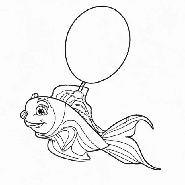 desenhos peixe balao imprimir colorir 1