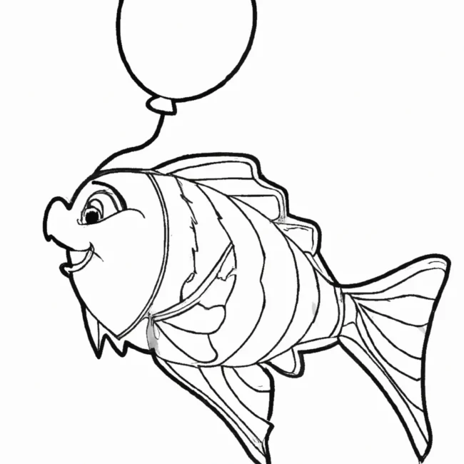 desenhos peixe balao imprimir colorir 4