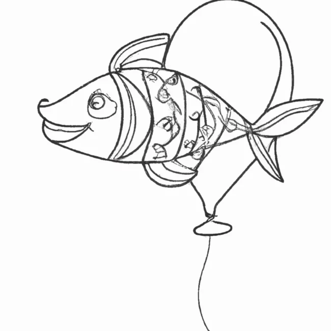 desenhos peixe balao imprimir colorir 5
