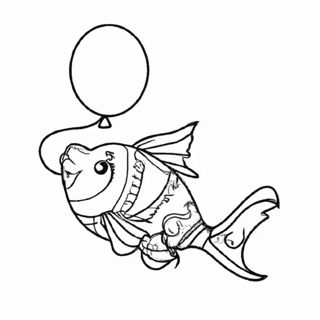 desenhos peixe balao imprimir colorir 7