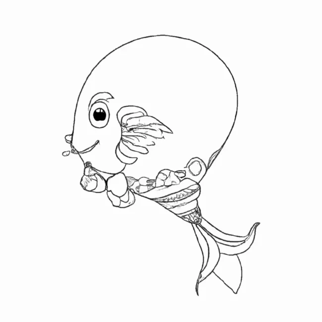 desenhos peixe balao imprimir colorir 9