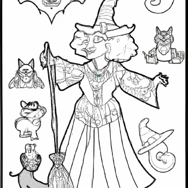 desenhos bruxa bem imprimir colorir 13
