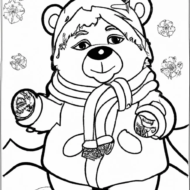 desenhos urso inverno imprimir colorir 14 desenhos urso inverno imprimir colorir 14